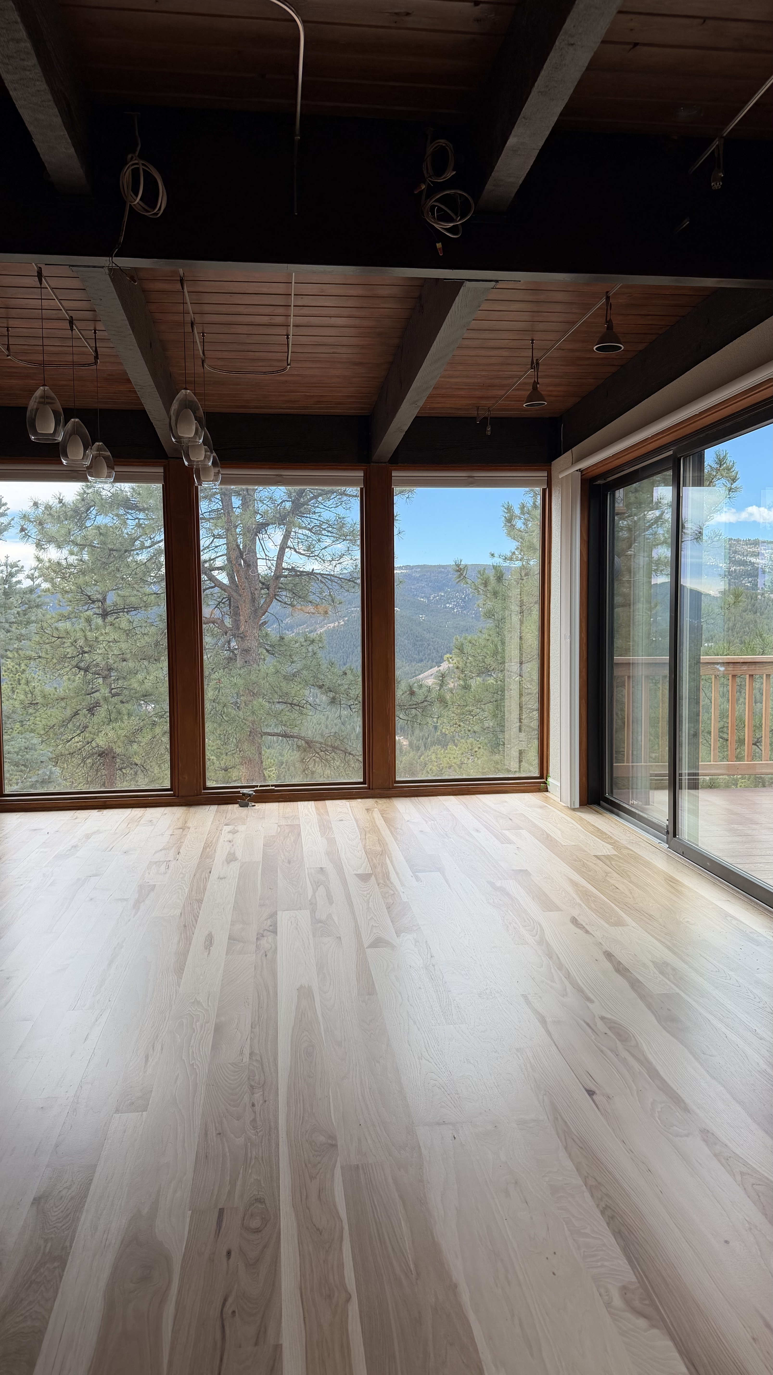 Hickory hardwood with clear coat finish – Morrison, Colorado